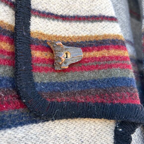 Vintage Woolrich 90s Southwestern Cropped Wool Vest USA Large Blanket Striped - Picture 7 of 7